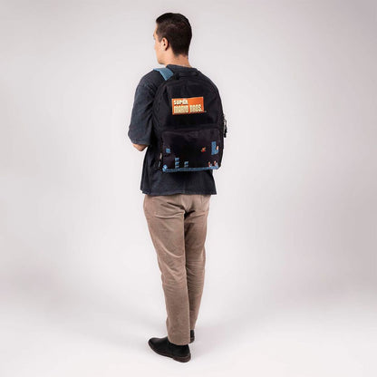 MOCHILA GRANDE NEGRO MARIO BROS WARP XXIV