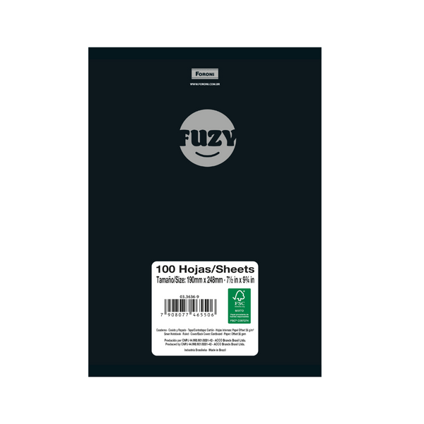 CUADERNO COSIDO 200 PAG. FUZY2 MASCULINO