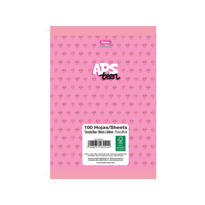 CUADERNO COSIDO 200 PAG. APS TEEN