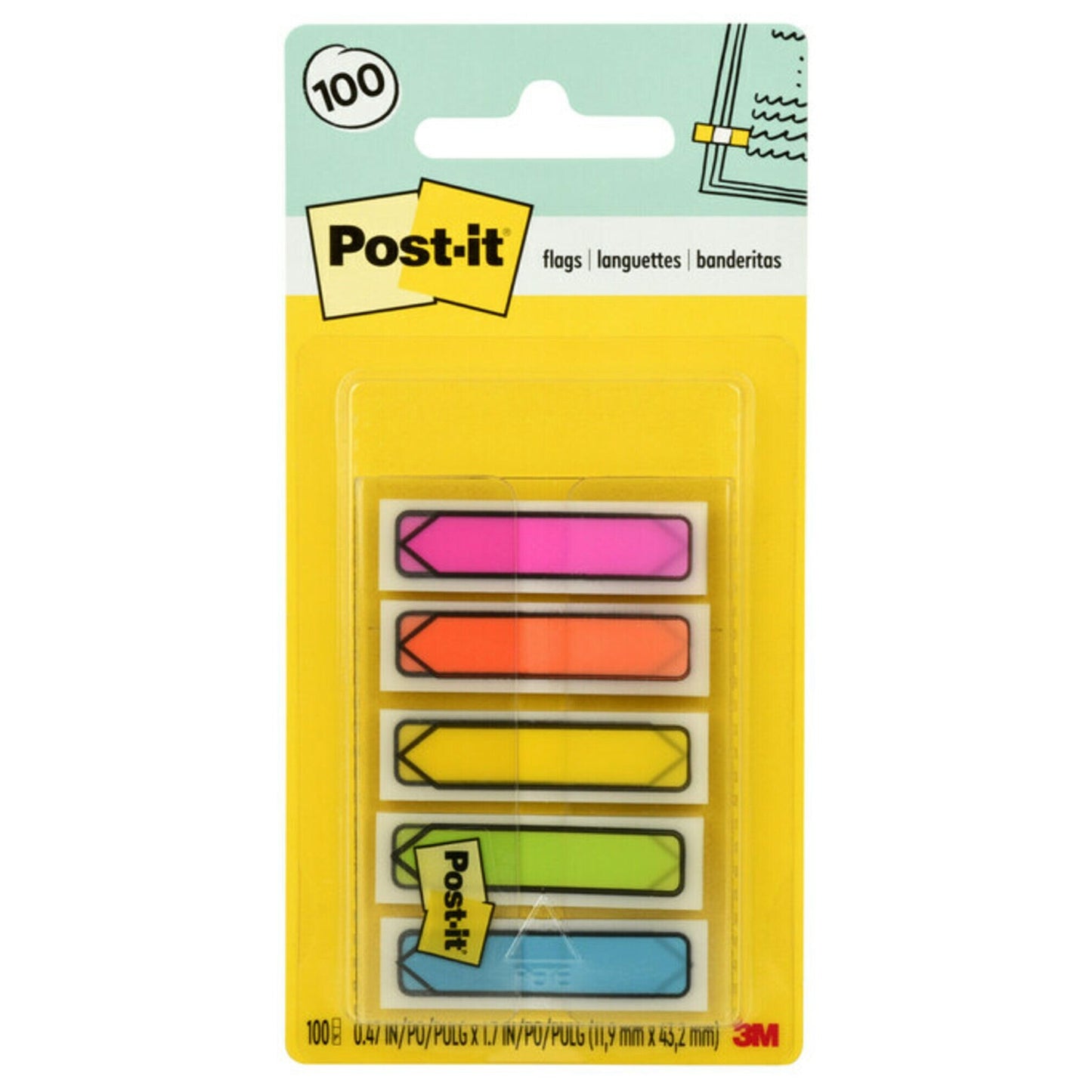 POST-IT BANDERITA (0.47 X 1.7) 5/1 SURTIDO BRIGHTS