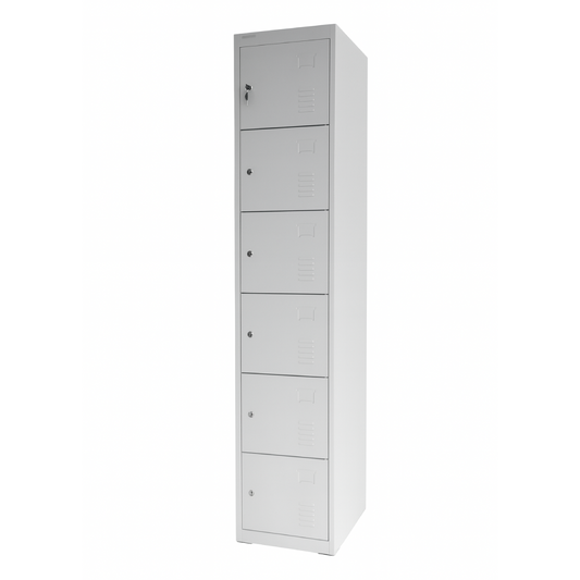 LOCKER FAMILIA SATURNO C/LLAVE C/6 P. (15x73x15) GRIS
