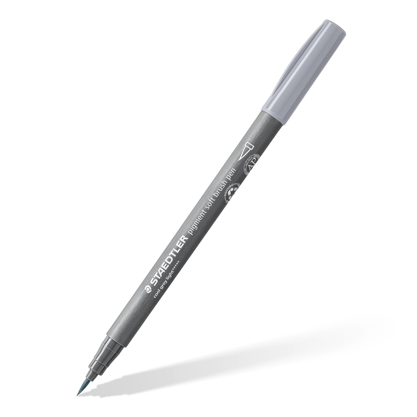 ROTULADOR CON PUNTA DE PINCEL GRIS CLARO