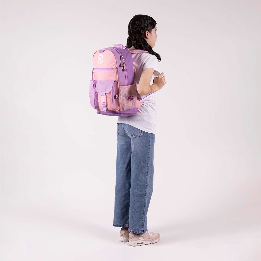 MOCHILA GRANDE MORADO HAPPY GIRL GRADIENT XXIV