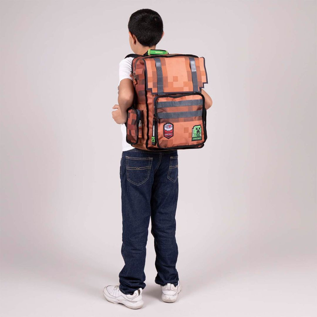 MOCHILA GRANDE CAFE MINECRAFT PEXEL XXIC