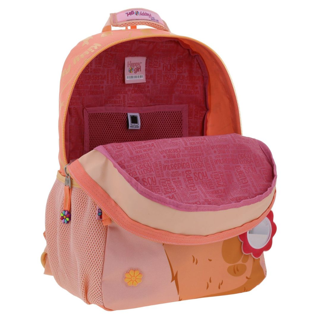 MOCHILA GRANDE BEIGE HAPPY GIRL KIPAW XXIV