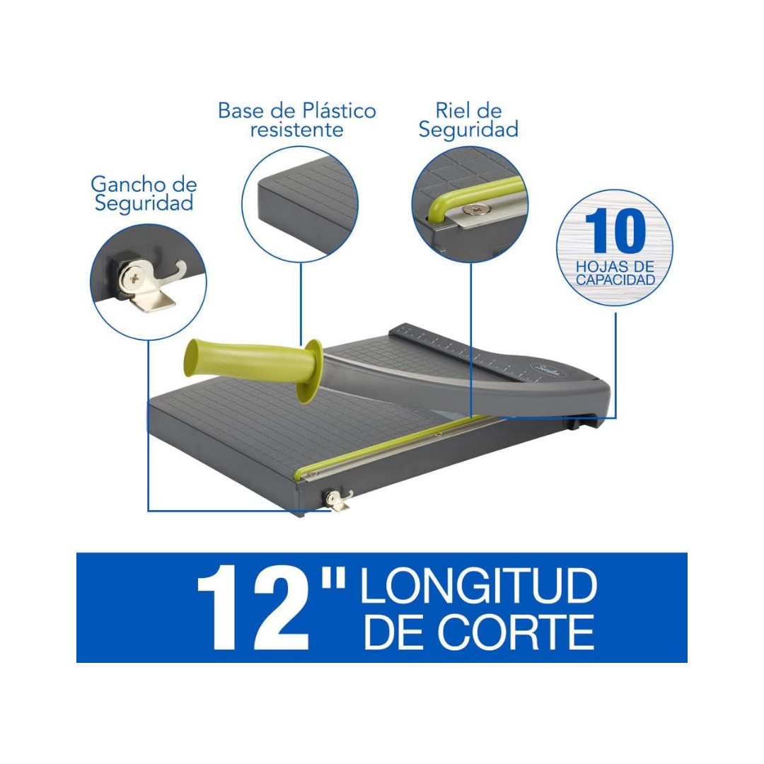 GUILLOTINA 12  CL100 10 HOJAS PLASTICA