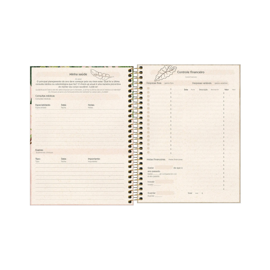 AGENDA DIARIA EN ESPIRAL 2024 PLANNER NATURALI M7