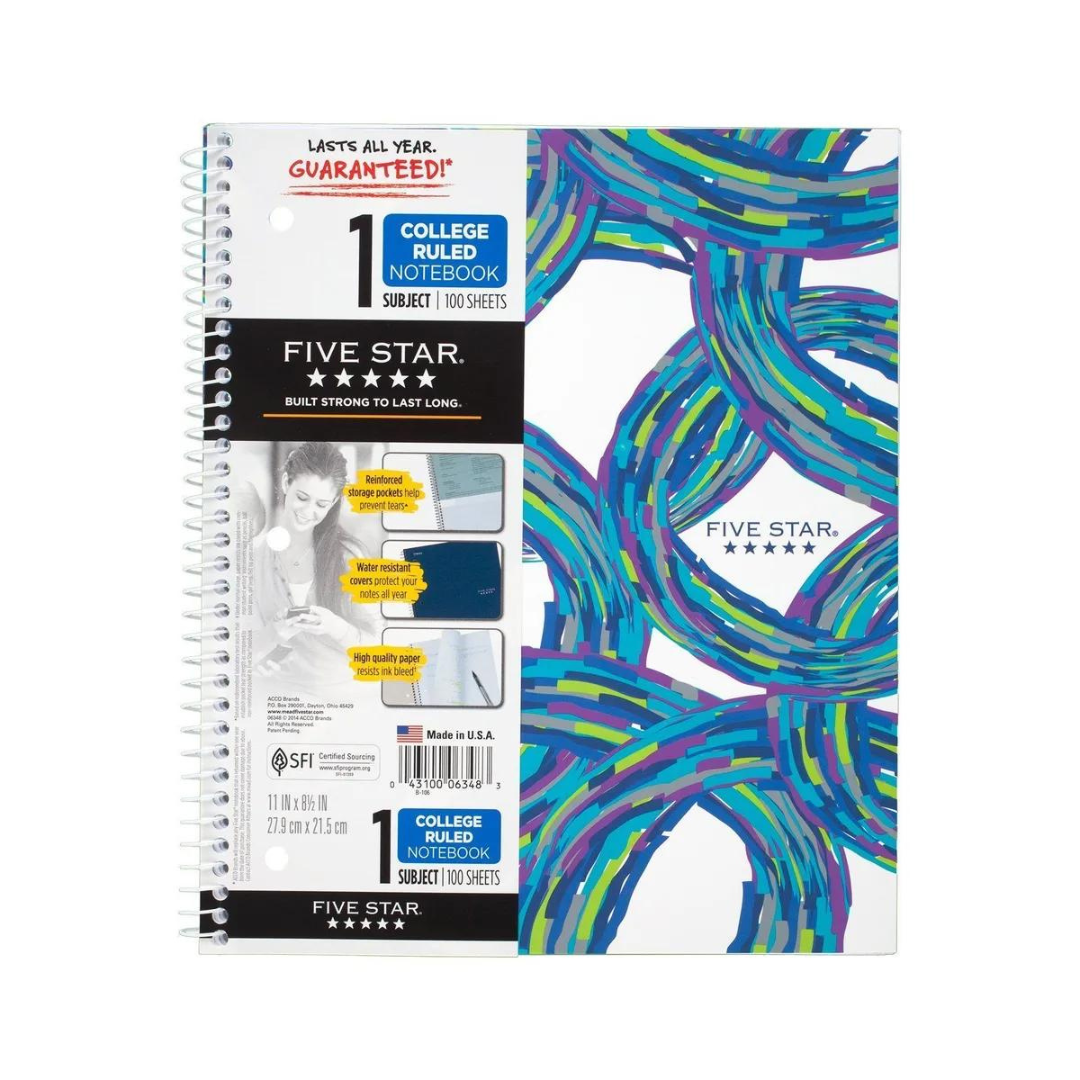 CUADERNOS FIVE STAR 1 DIV