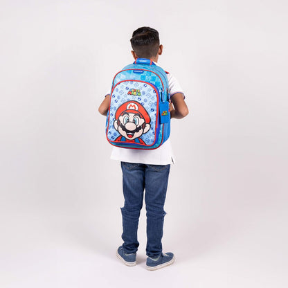 MOCHILA GRANDE AZULMARIO BROS FLEP XXIV