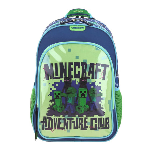 MOCHILA GRANDE AZUL MINECRAFT PLORE XXIV