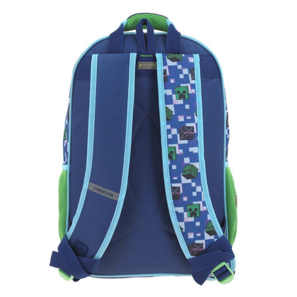 MOCHILA GRANDE AZUL MINECRAFT PLORE XXIV