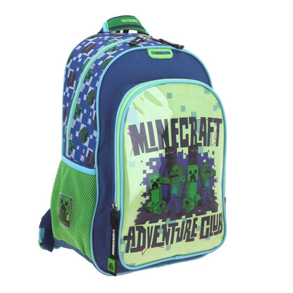 MOCHILA GRANDE AZUL MINECRAFT PLORE XXIV