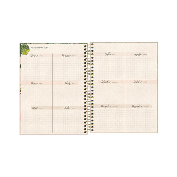 AGENDA DIARIA EN ESPIRAL 2024 PLANNER NATURALI M7