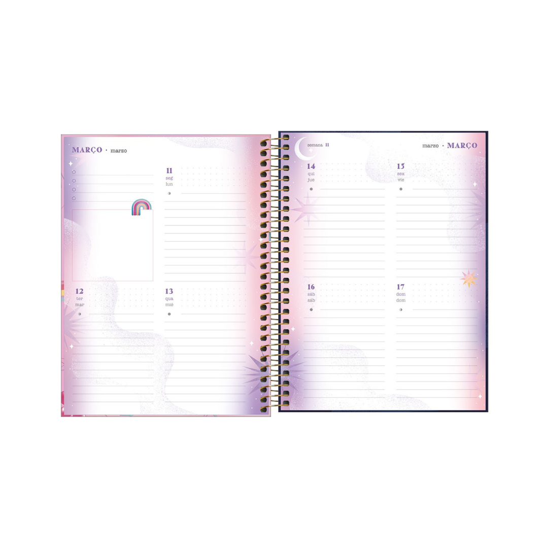 AGENDA DIARIA EN ESPIRAL 2024 PLANNER CAPRICHO M7
