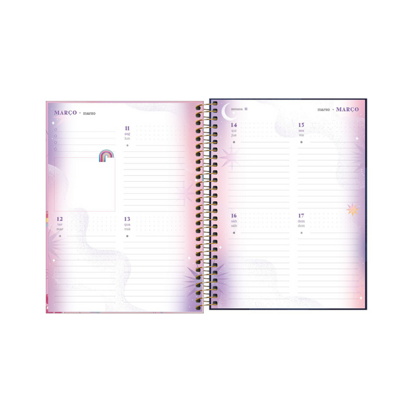 AGENDA DIARIA EN ESPIRAL 2024 PLANNER CAPRICHO M7