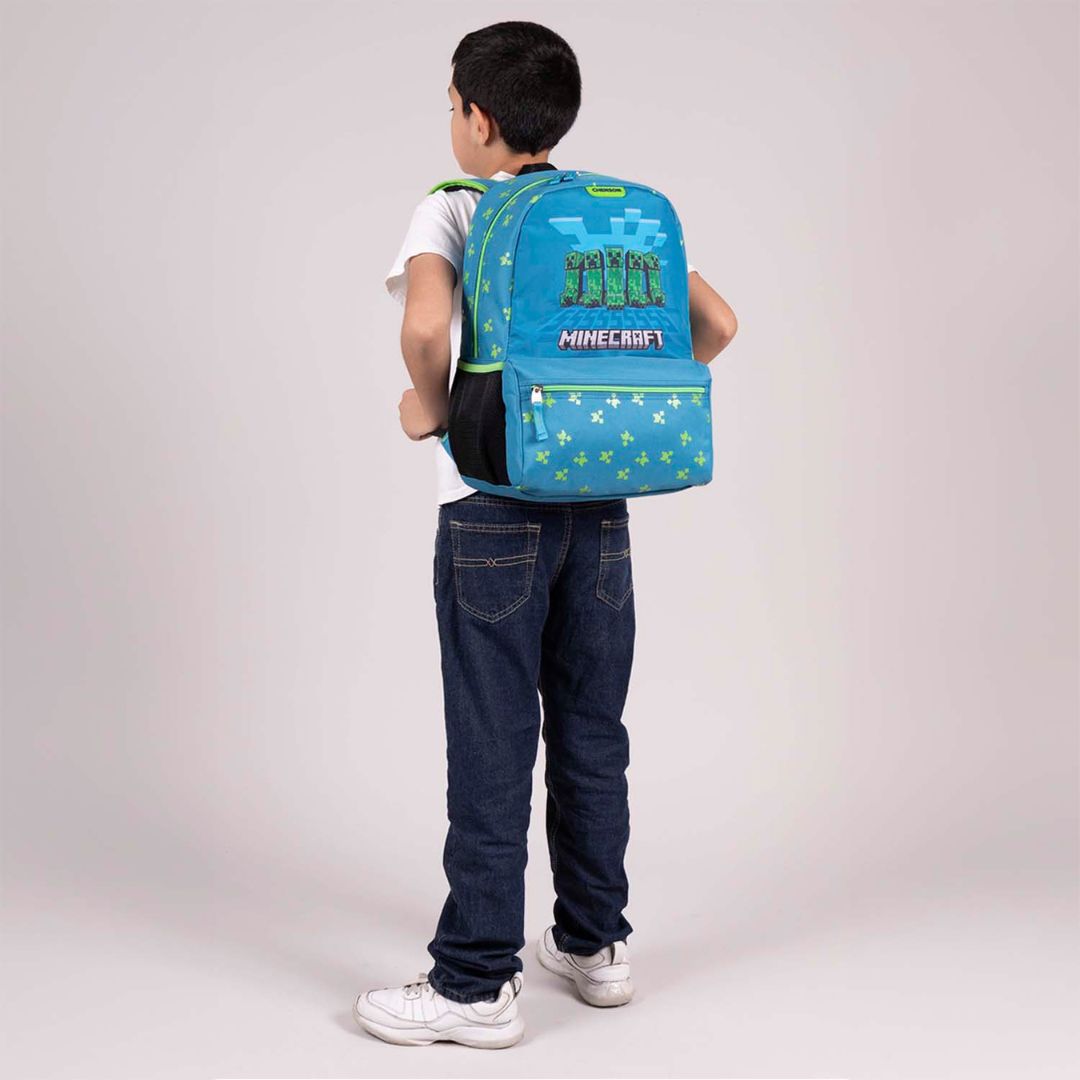 MOCHILA GRANDE AZUL MINECRAFT ARMYT XXIV