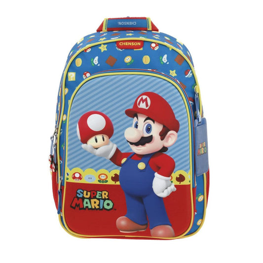MOCHILA GRANDE AZUL MARIO BROS MUSH XXIV