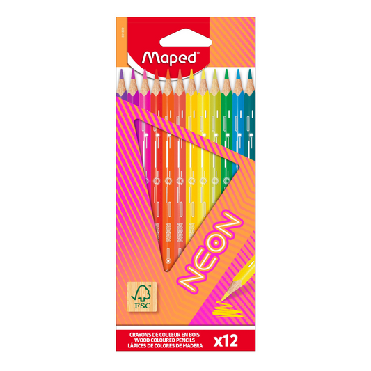 JUEGO LAPICES DE COLORES NEON 12/1