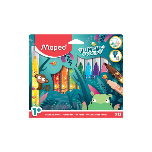 JUEGO DE MARCADORES JUMBO JUNGLE FEVER 12/1