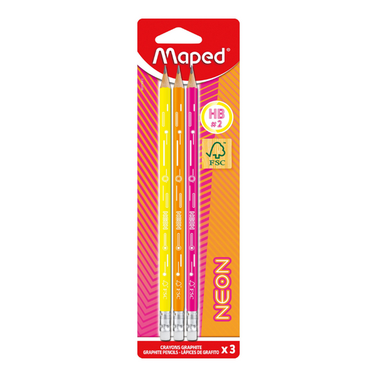 LAPICES GRAFITO HB  3/1 BL NEON