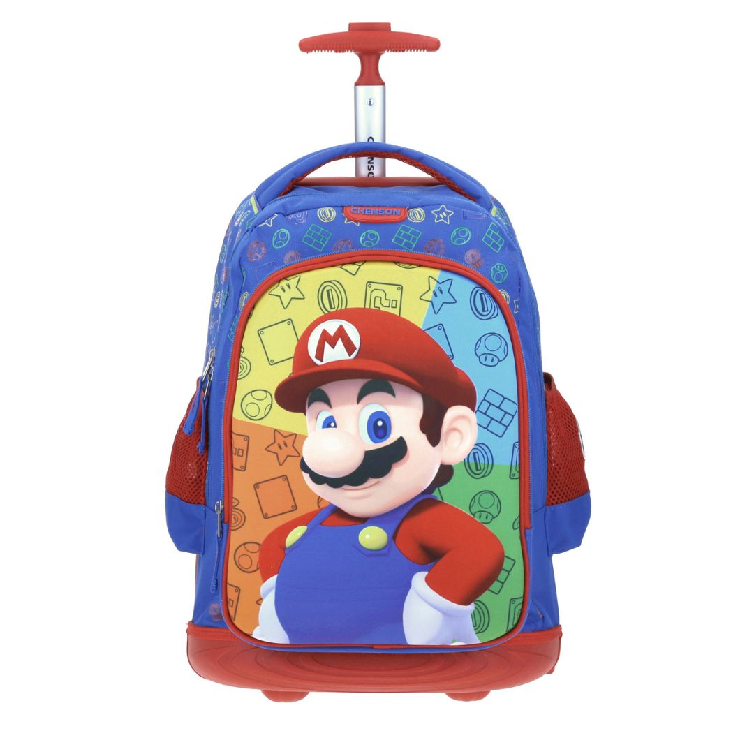 MOCHILA C/RUEDAS CHENSON GDE. MARIO B. PLAYBA AZUL XXIII