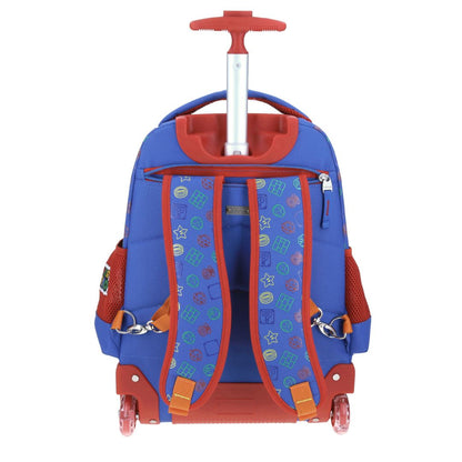 MOCHILA C/RUEDAS CHENSON GDE. MARIO B. PLAYBA AZUL XXIII