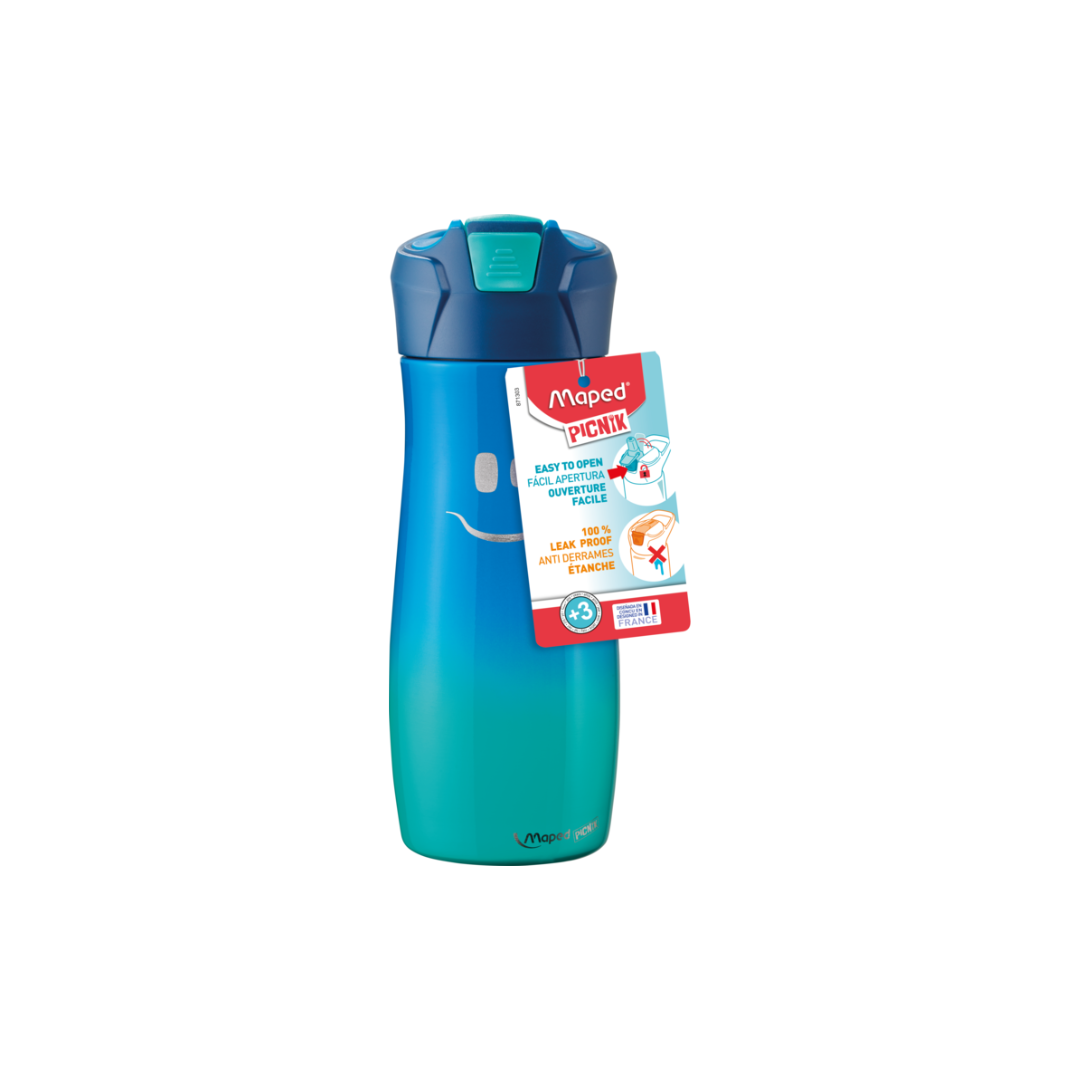 TERMOS PLASTICO P/AGUA PARA NIÑOS 580ML AZUL
