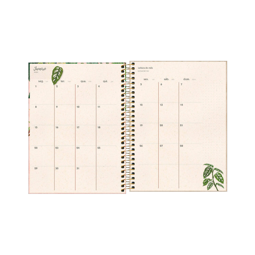 AGENDA DIARIA EN ESPIRAL 2024 PLANNER NATURALI M7