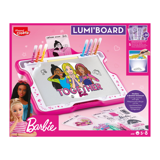 PIZARRA LUMINICA BARBIE C/ACCESORIOS P/NIÑOS DE 5-8 años