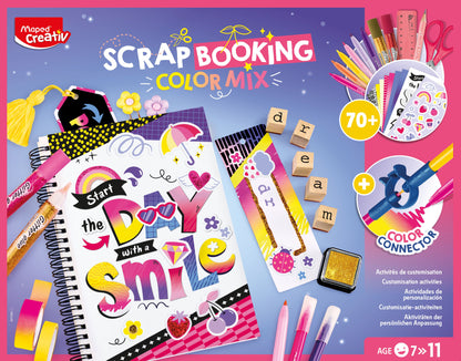 JUEGOS CREATIVOS, CAJITA SCRAPBOOKING - COLOR MIX