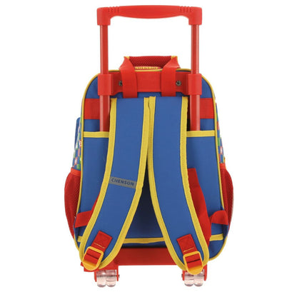 MOCHILA CON RUEDAS MEDIANA AZUL MARIO BROS ARMIN XXIV