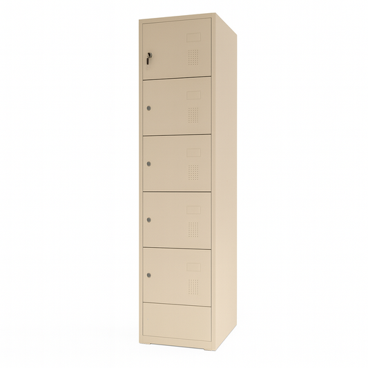 LOCKER FAMILIA SATURNO C/LLAVE C/6 P. (15x73x15) CREMA