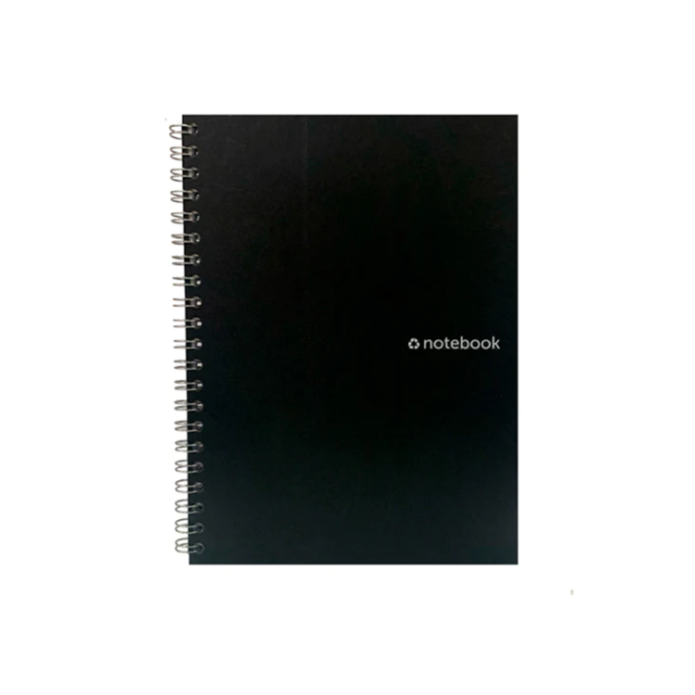 CUADERNO TAPA DURA GRANDE NEGRO PLATEADO