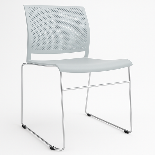 SILLAS C/BASE DE METAL S/B BLANCA