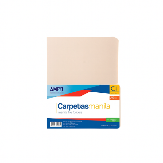 FOLDERS MANILA (8.5 X 11)  25/1 AMPO