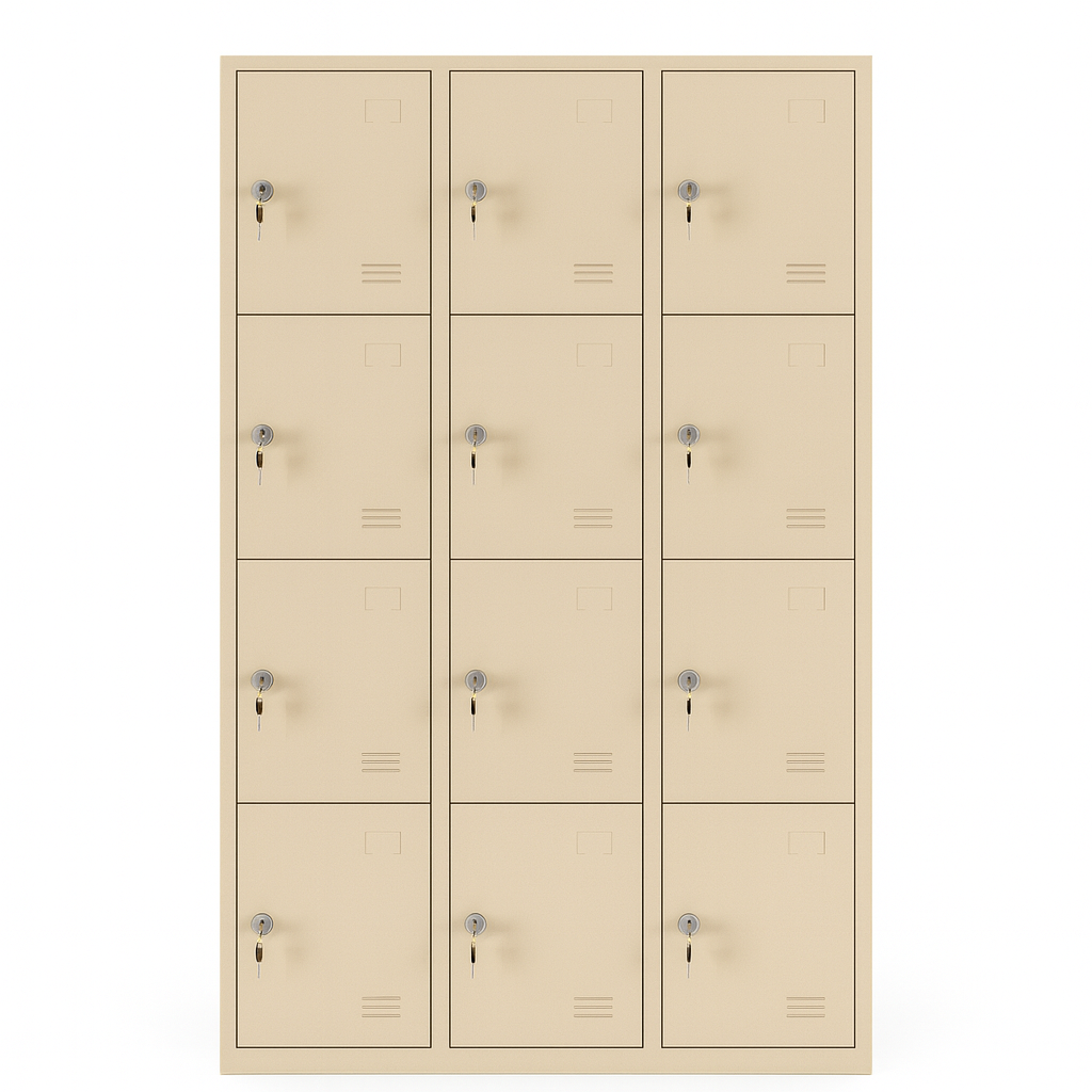 LOCKER FAMILIA SATURNO C/LLAVE C/12 P. (24X73X15.5) CREMA