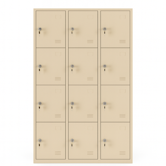 LOCKER FAMILIA SATURNO C/LLAVE C/12 P. (24X73X15.5) CREMA
