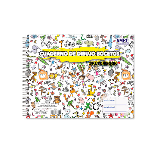 CUADERNO EN ESP. #20 (8.5 X 11) P/DIBUJO 40H 75grs Infantil (36372)