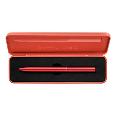 BOLIGRAFOS INEO ROJO FIERY  CAJA METALICA