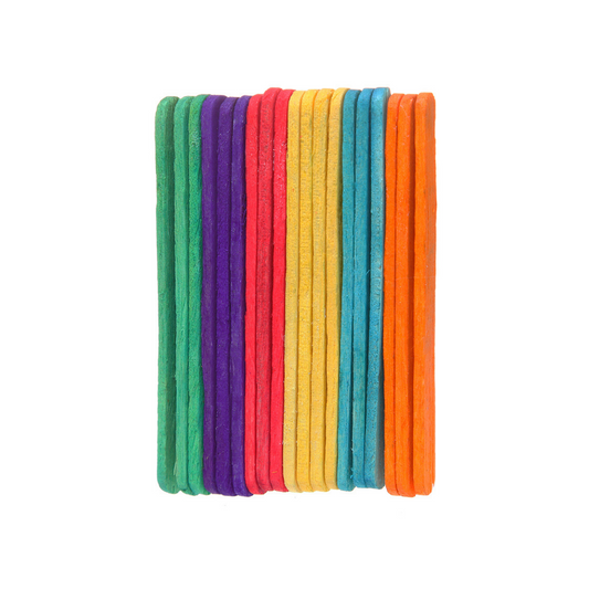 PALITOS DE MADERA COLORES (7.5 X 0.7)cm 150/1 BLISTER