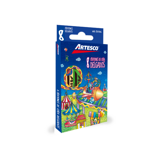 JUEGO CREYONES DE CERA PEQ.  8/1 (Artesco) PAQ. 12