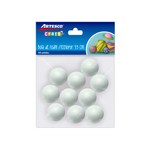 BOLAS DE ESTEREOFOAM  4.5CM 10/1 PAQ. 12