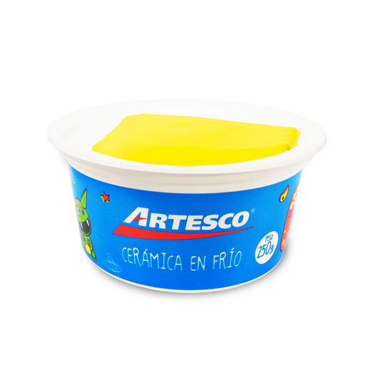 CERAMICA EN FRIO ARTESCO 250Grs. AMARILLO