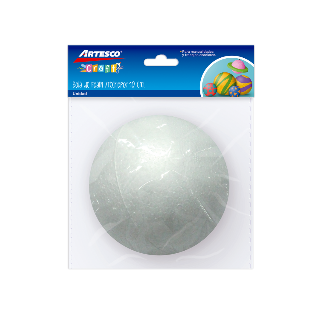 BOLAS DE ESTEREOFOAM 10CM 1PZ BLISTER UNIDAD 1