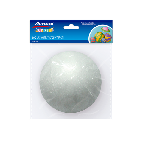 BOLAS DE ESTEREOFOAM 10CM 1PZ BLISTER UNIDAD 1