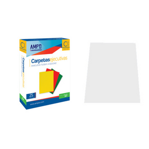 FOLDERS SATINADO C/BRILLO (8.5 X 11) BLANCO