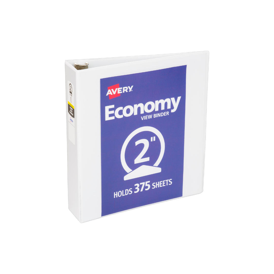 CARPETAS 2" C/PLASTICO FRONTAL BLANCAS