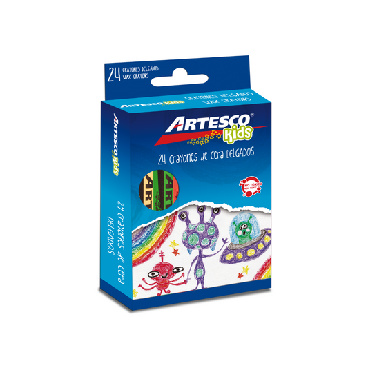 JUEGO CREYONES DE CERA PEQ. 24/1 Artesco) PAQ. 12