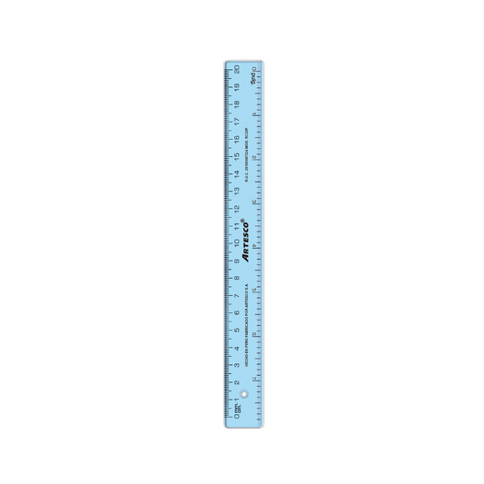 REGLAS PLASTICAS  8"/20CM CLEAR (Artesco) PAQ. 50