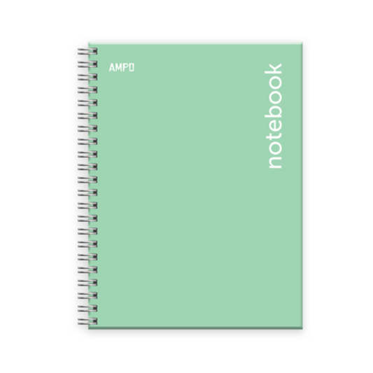 CUADERNO EN ESP. (8.5 X 11) TD 100H VERDE CLARO PASTEL